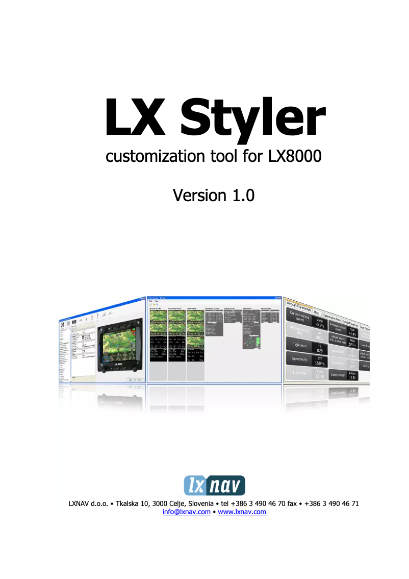 Page n°1 - Manuel utilisateur LXNAV LX Styler
