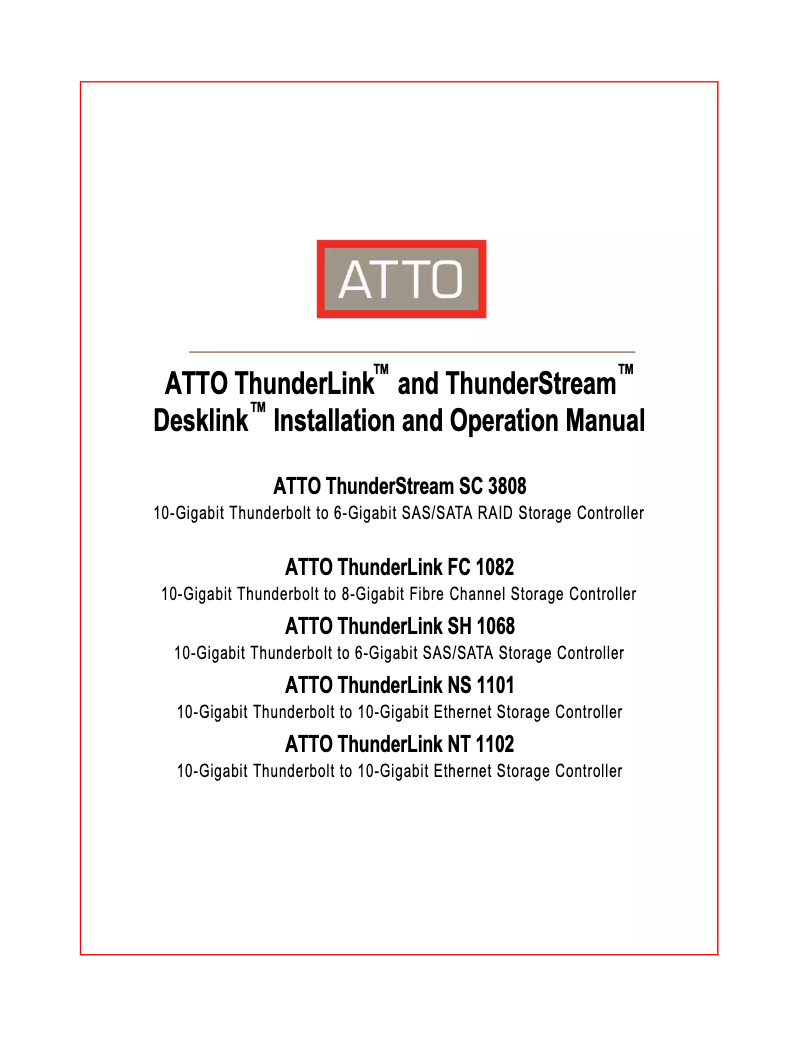 Image de la première page du manuel de l'appareil ThunderLink SH 1068