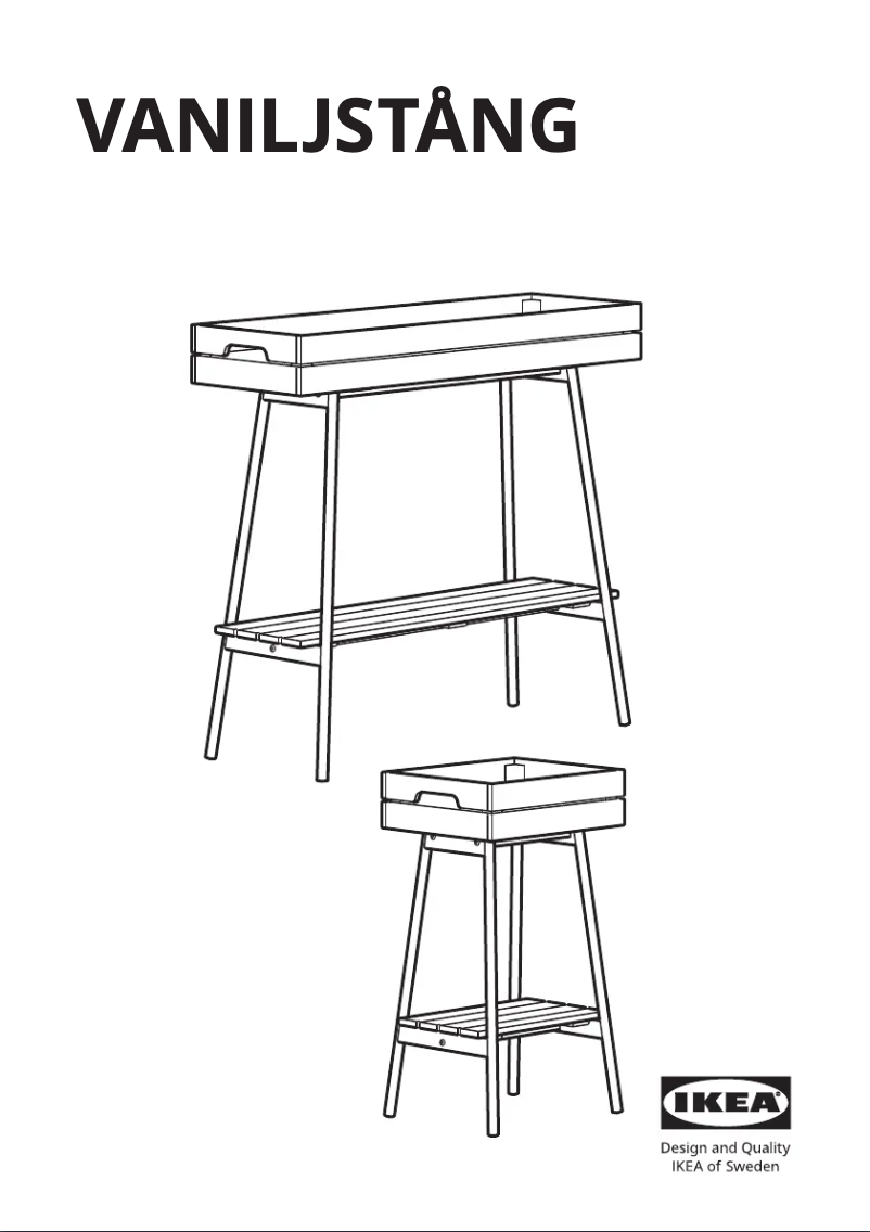 Image de la première page du manuel de l'appareil VANILJSTÅNG 404.263.41