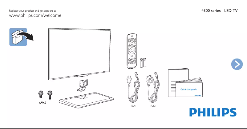 Image de la première page du manuel de l'appareil 32PHT4309