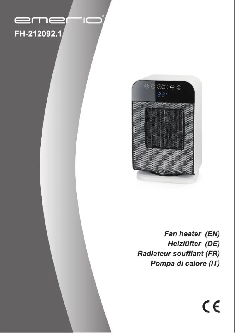 Page 1 de la notice Manuel utilisateur Emerio FH-212092.1