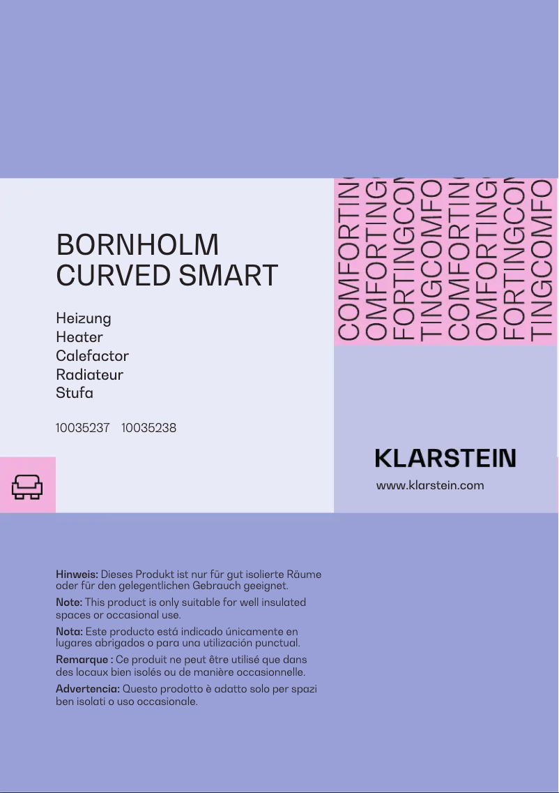 Image de la première page du manuel de l'appareil Bornholm Curved Smart