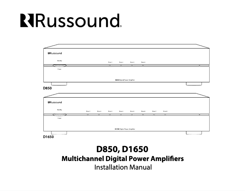 Page 1 de la notice Manuel utilisateur Russound D1650