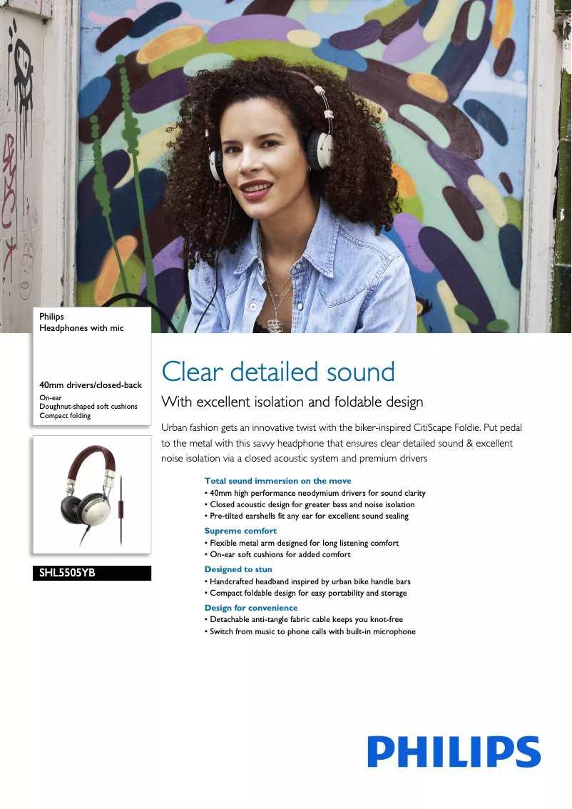 Page n°1 - Brochure Philips SHL5505