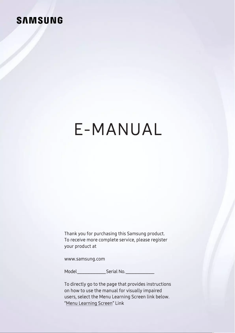 Page n°1 - Manuel utilisateur Samsung QA49Q60RAG