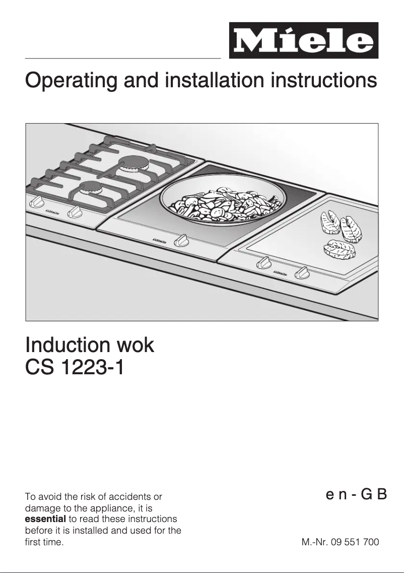Page n°1 - Manuel utilisateur Miele CS1223I-1