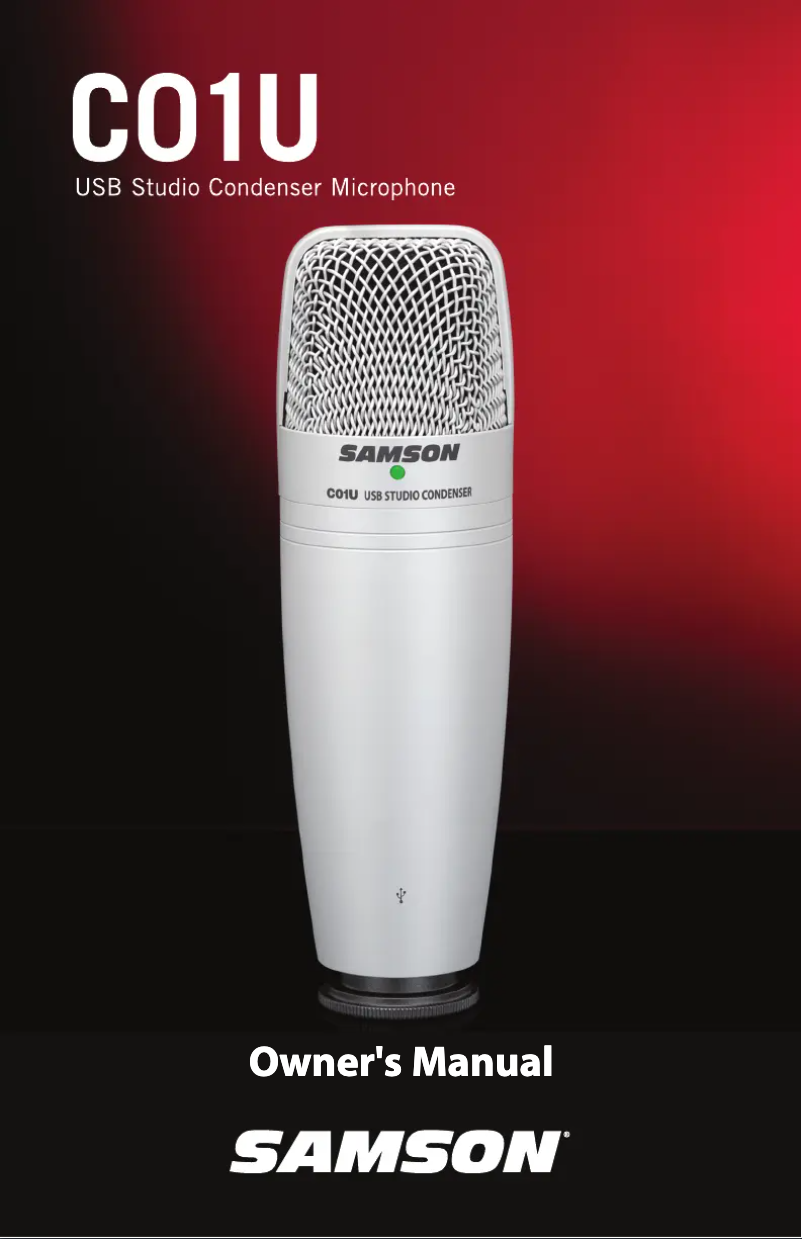 Page 1 de la notice Manuel utilisateur Samson C01
