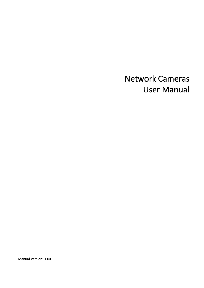 Page n°1 - Manuel utilisateur UniView IPC-T114-PF28