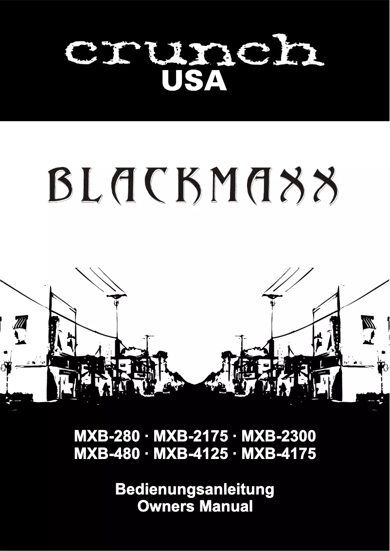 Page 1 de la notice Manuel utilisateur Crunch MXB 4175