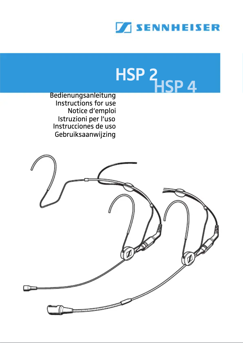Page n°1 - Manuel utilisateur Sennheiser HSP2