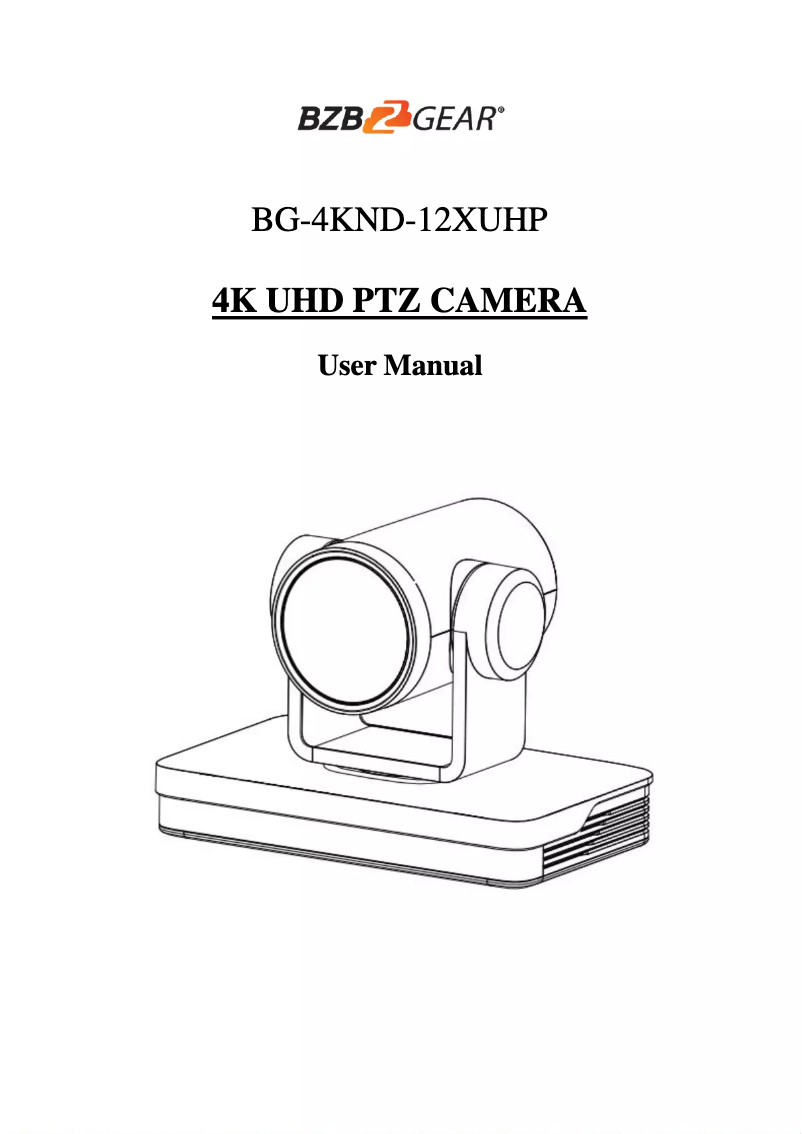 Page n°1 - Manuel utilisateur BZBGear BG-4KND-12XUHP