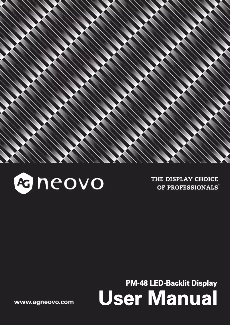 Page 1 de la notice Manuel utilisateur AG Neovo PM48