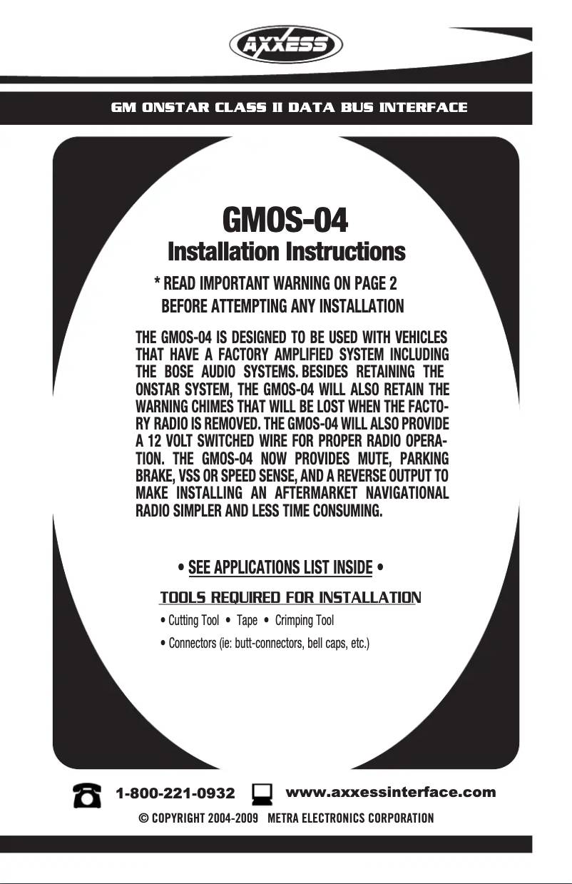 Image de la première page du manuel de l'appareil GMOS-04