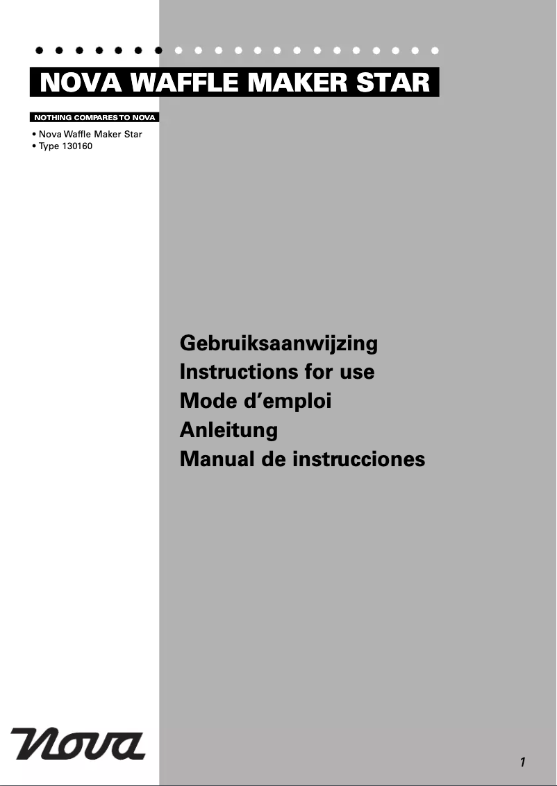 Página 1 del manual Manual de usuario Nova Star 130160