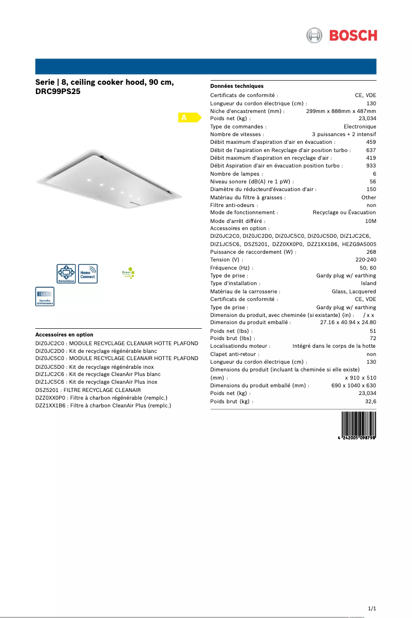 Image de la première page du manuel de l'appareil DRC99PS25