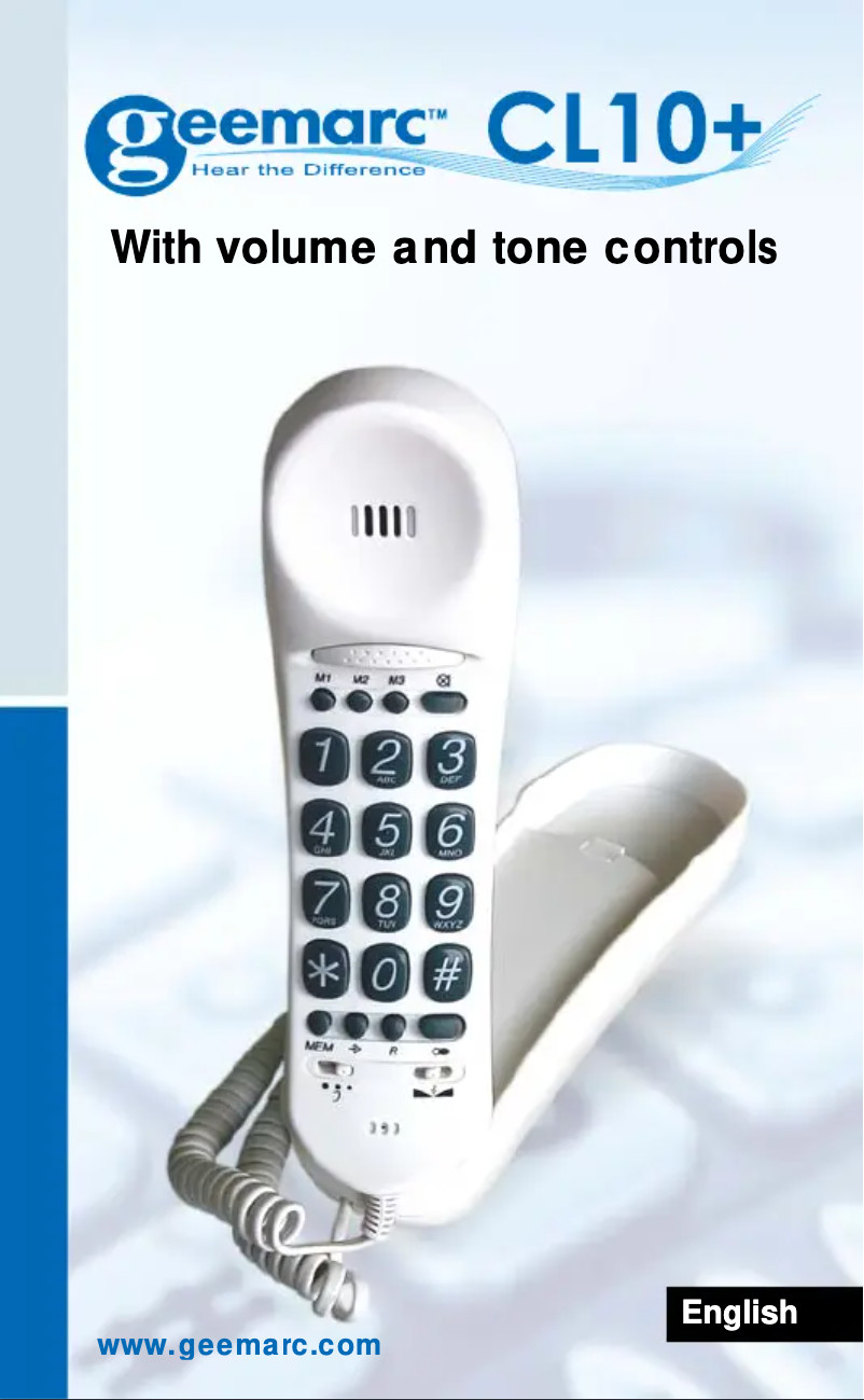 Página 1 del manual Manual de usuario Geemarc CL10