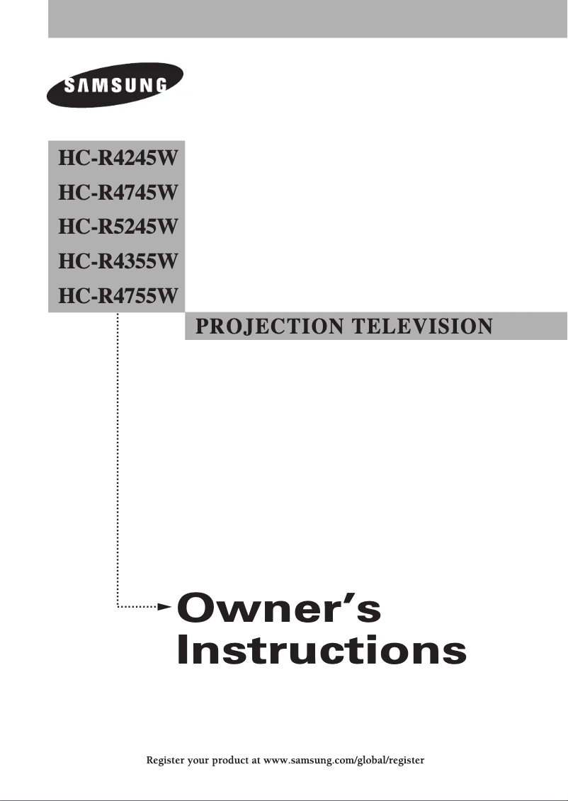 Page n°1 - Manuel utilisateur Samsung HC-R4355W
