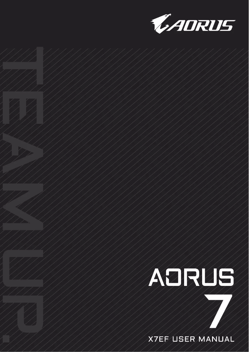 Page n°1 - Manuel utilisateur Gigabyte AORUS 7
