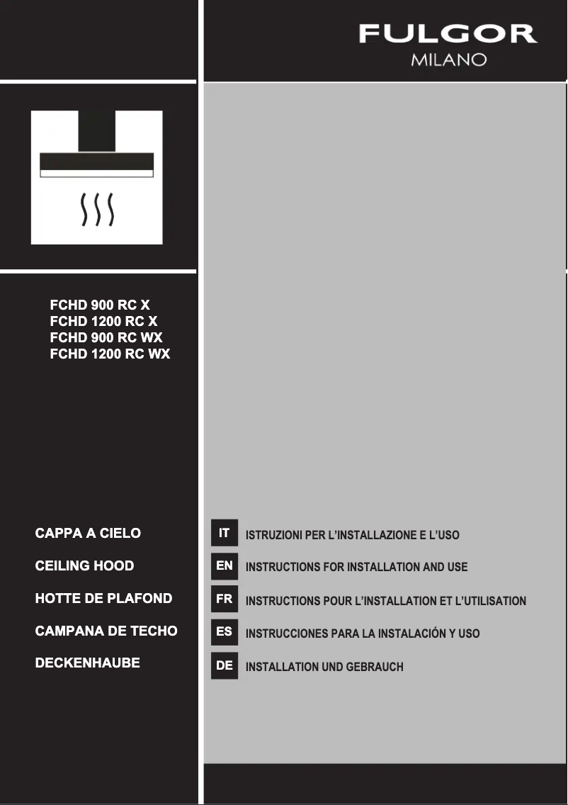 Page 1 de la notice Manuel utilisateur Fulgor Milano FCHD 1200 RC