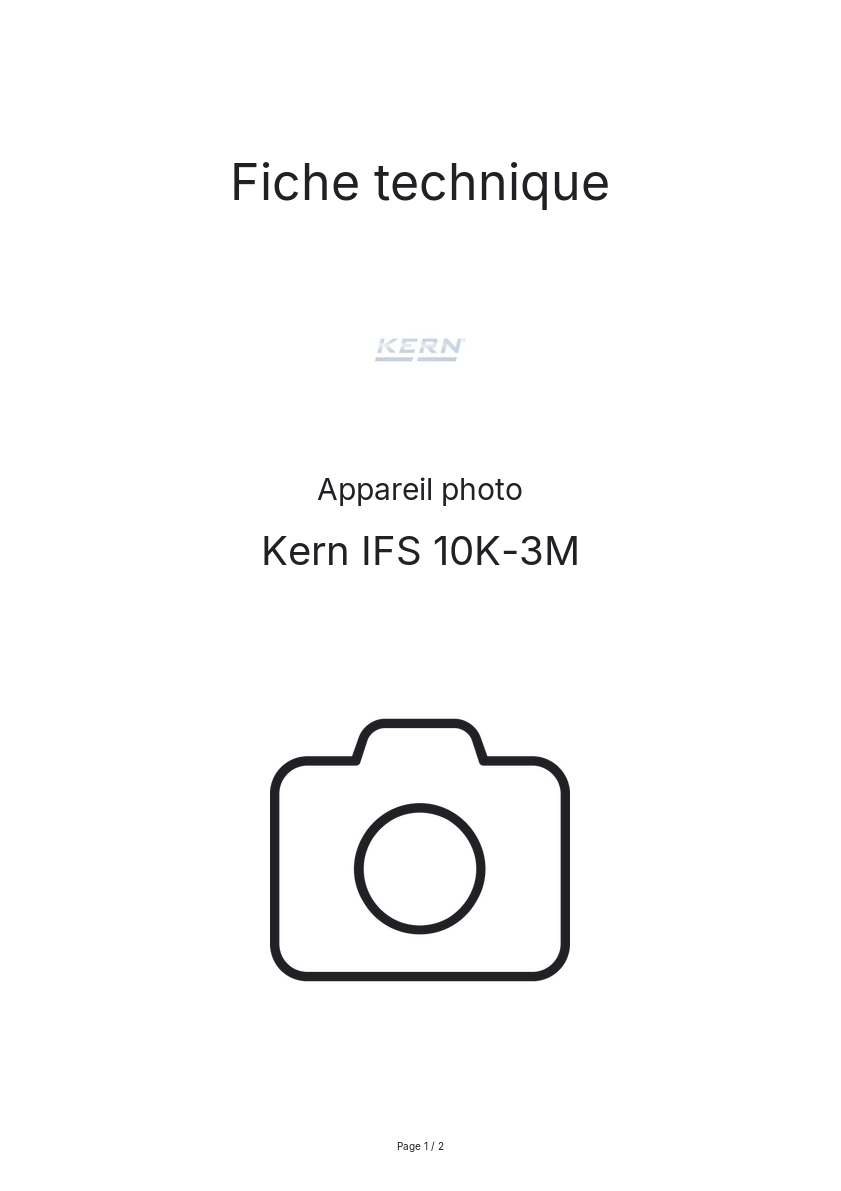 Image de la première page du manuel de l'appareil IFS 10K-3M