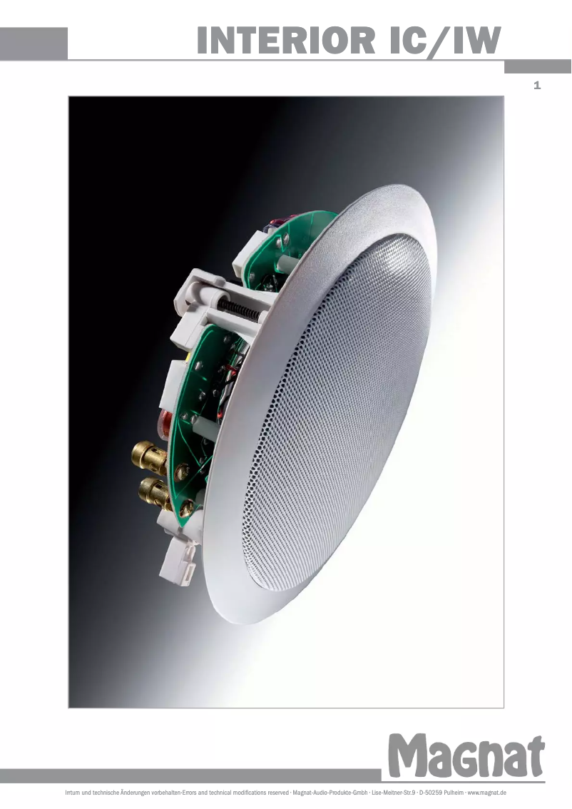 Image de la première page du manuel de l'appareil Interior IW 610