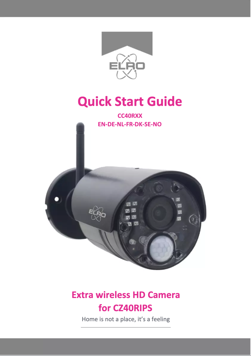 Page n°1 - Manuel utilisateur Elro CC40RXX