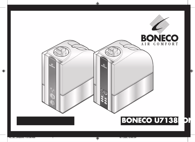 Page n°1 - Manuel utilisateur Boneco U7137