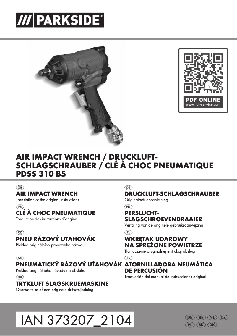 Page n°1 - Manuel utilisateur Parkside PDSS 310 B5