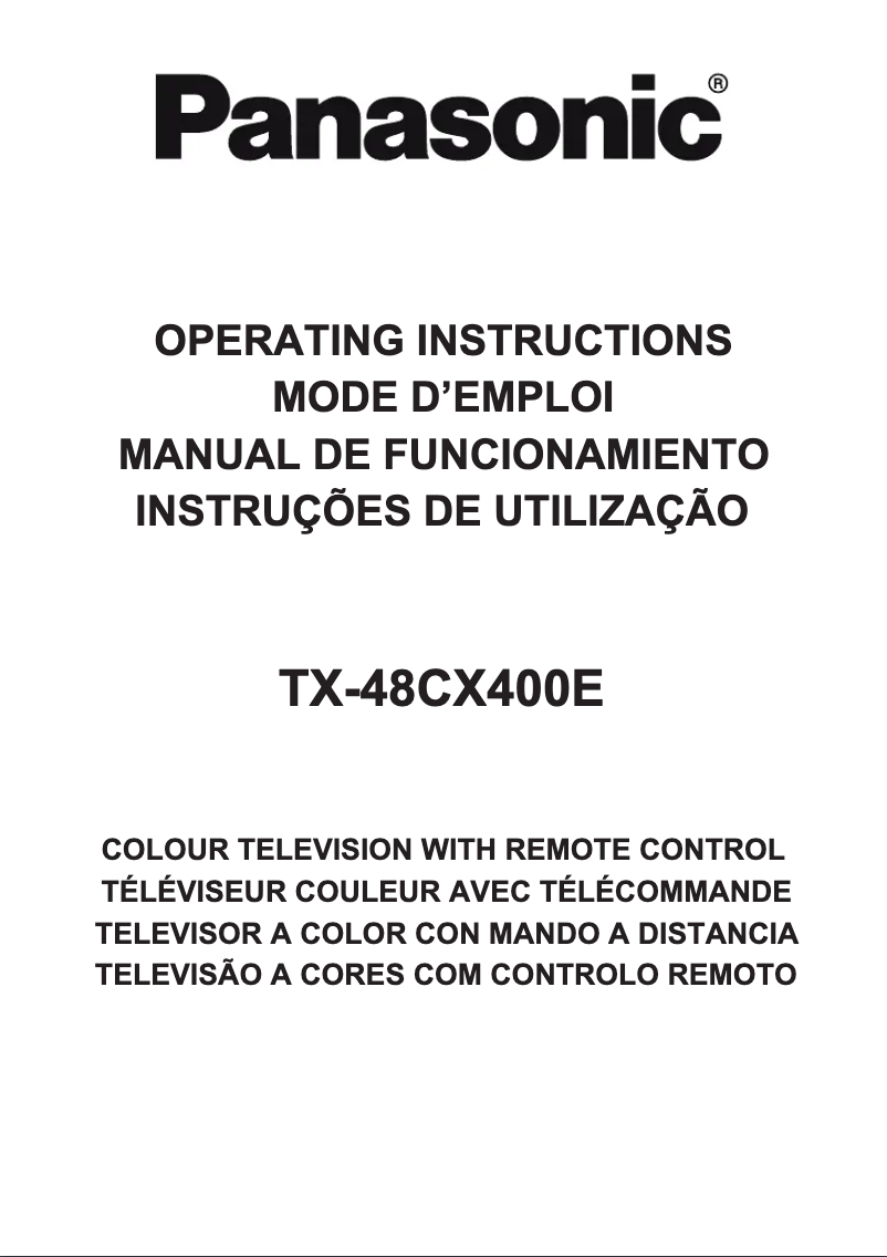 Página 1 del manual Manual de usuario Panasonic Viera TX-48CX400E