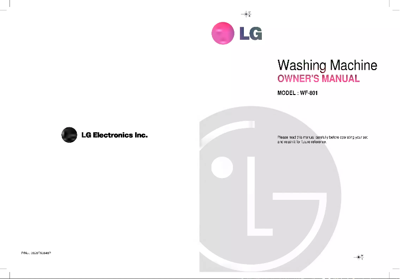 Page n°1 - Manuel utilisateur LG WF-1021STP