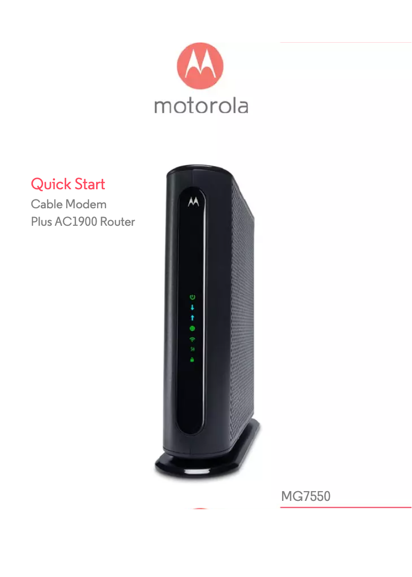 Page 1 de la notice Manuel utilisateur Motorola MG7550