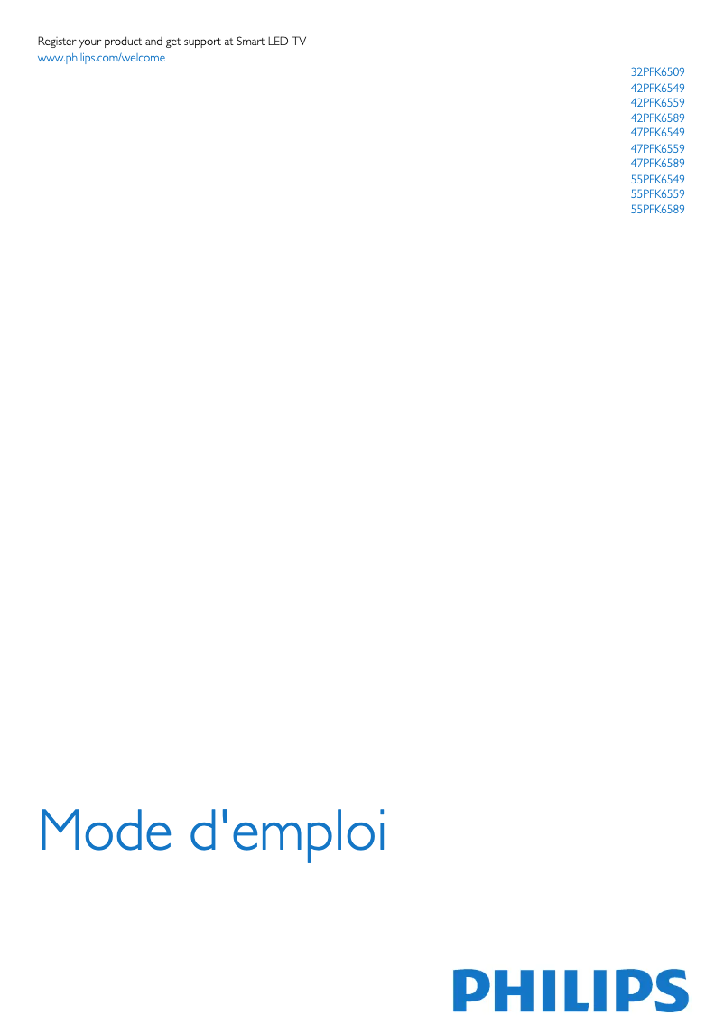 Imagen de la primera página del manual del dispositivo 42PFK6559