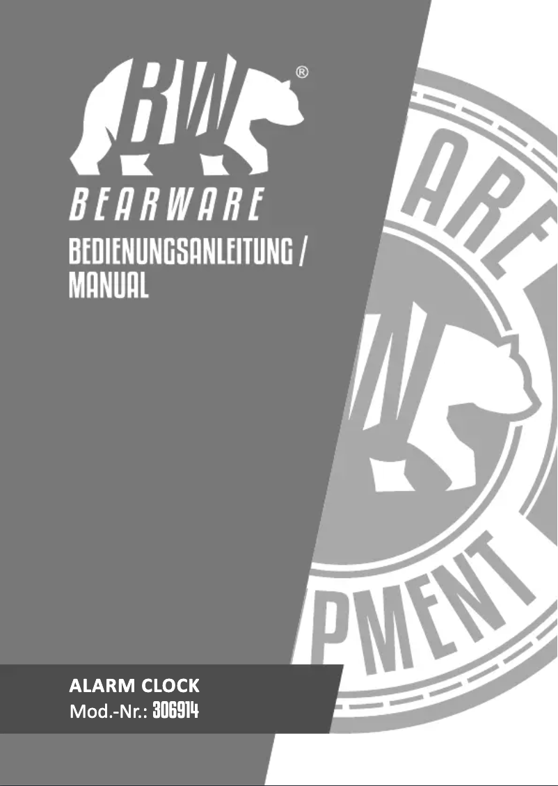 Page n°1 - Manuel utilisateur Bearware 306914
