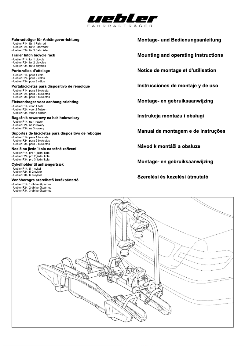 Image de la première page du manuel de l'appareil F14