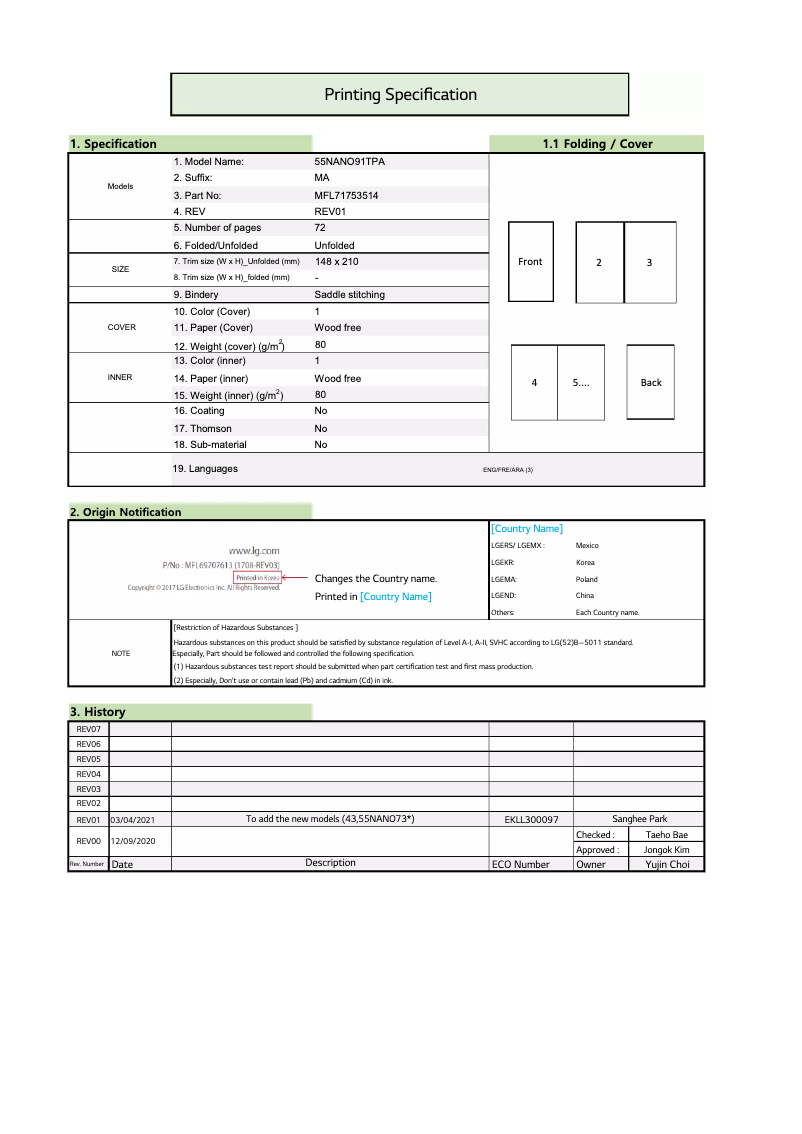 Image de la première page du manuel de l'appareil 55NANO86VPA