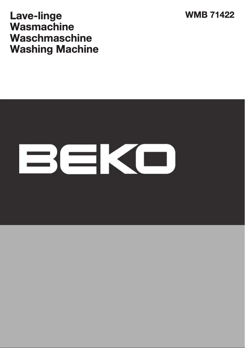 Page 1 de la notice Manuel utilisateur Beko WMB 71422