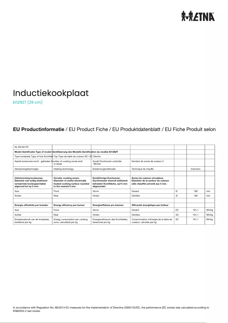 Image de la première page du manuel de l'appareil KI129