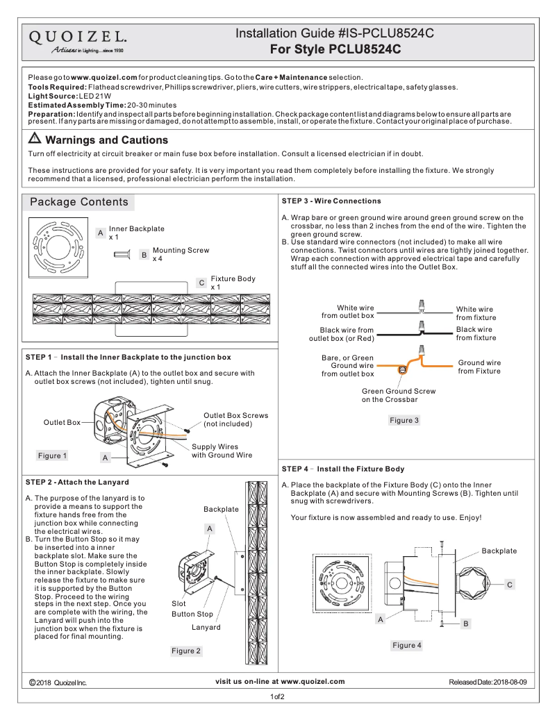 Image de la première page du manuel de l'appareil PCLU8524C