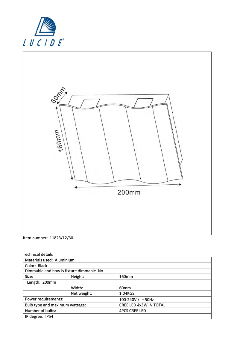 Image de la première page du manuel de l'appareil Wave 11823/12/30
