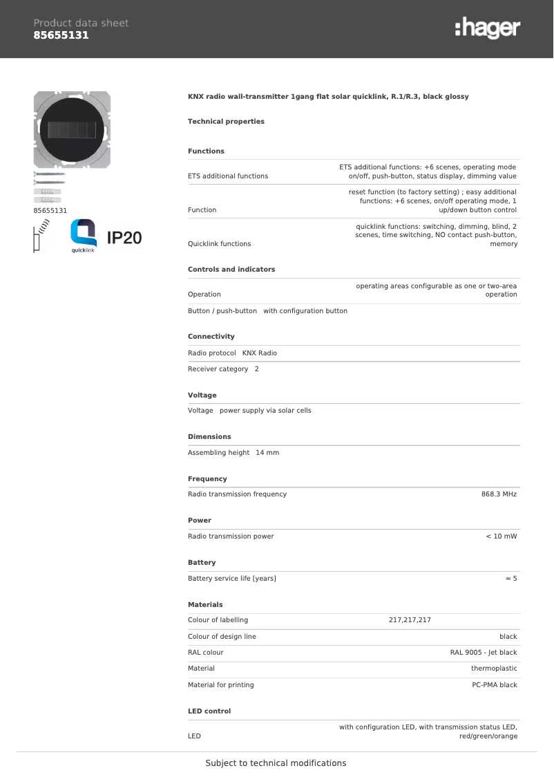 Image de la première page du manuel de l'appareil 85655131