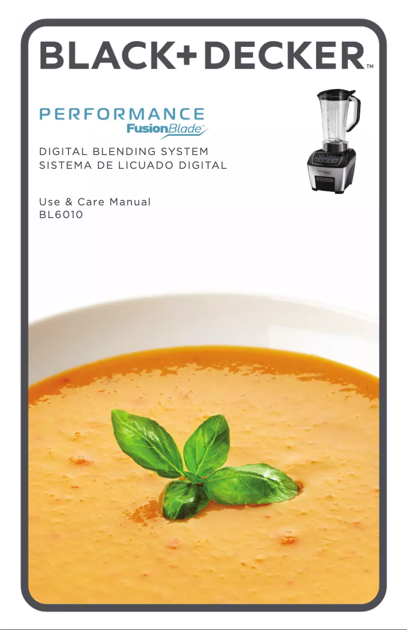 Page n°1 - Manuel utilisateur Applica Performanc FusionBlade Blender