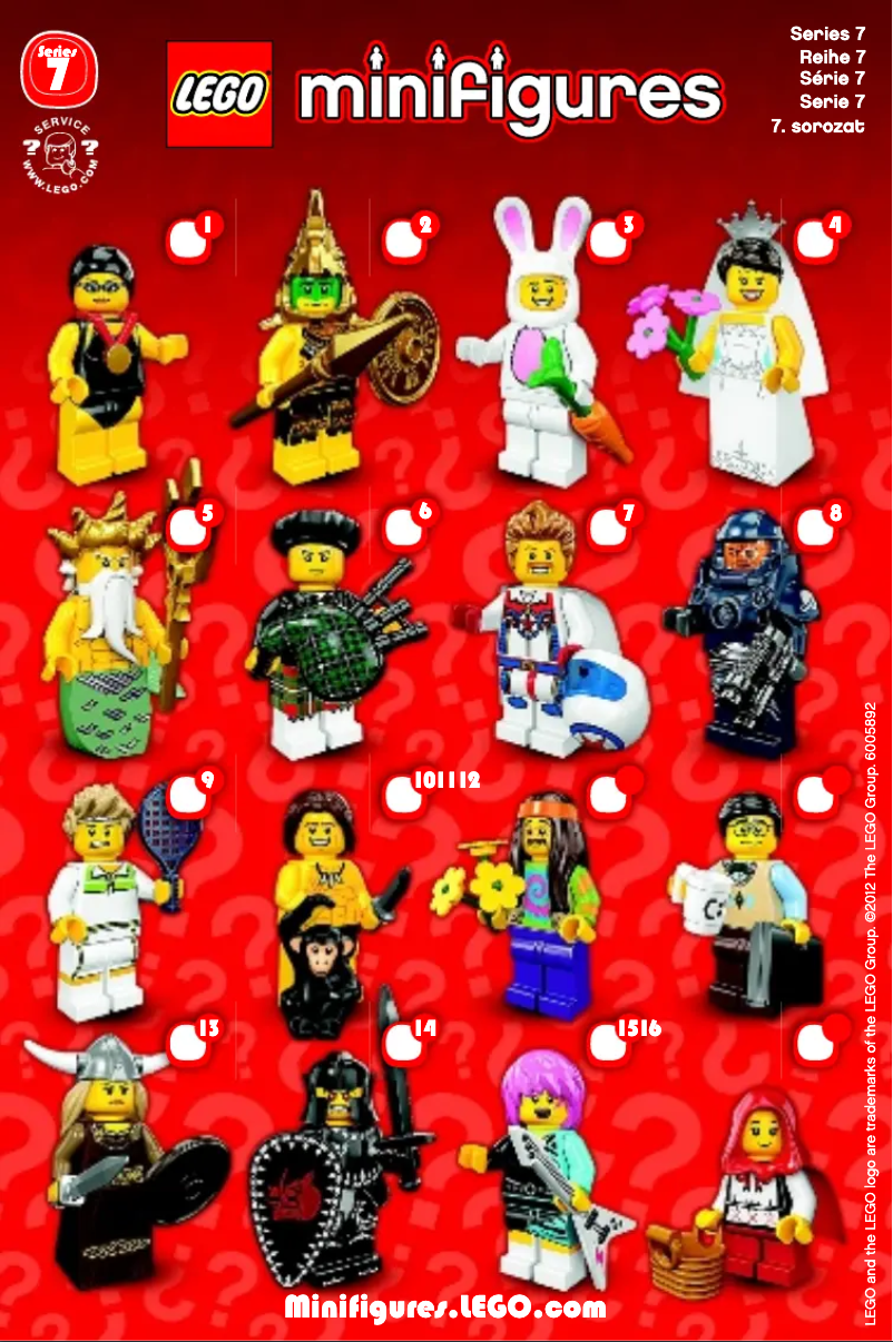 Image de la première page du manuel de l'appareil ® Minifigures, Series 7