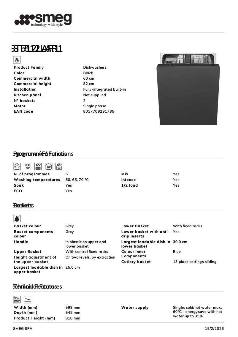 Page n°1 - Brochure Smeg ST512LAR1