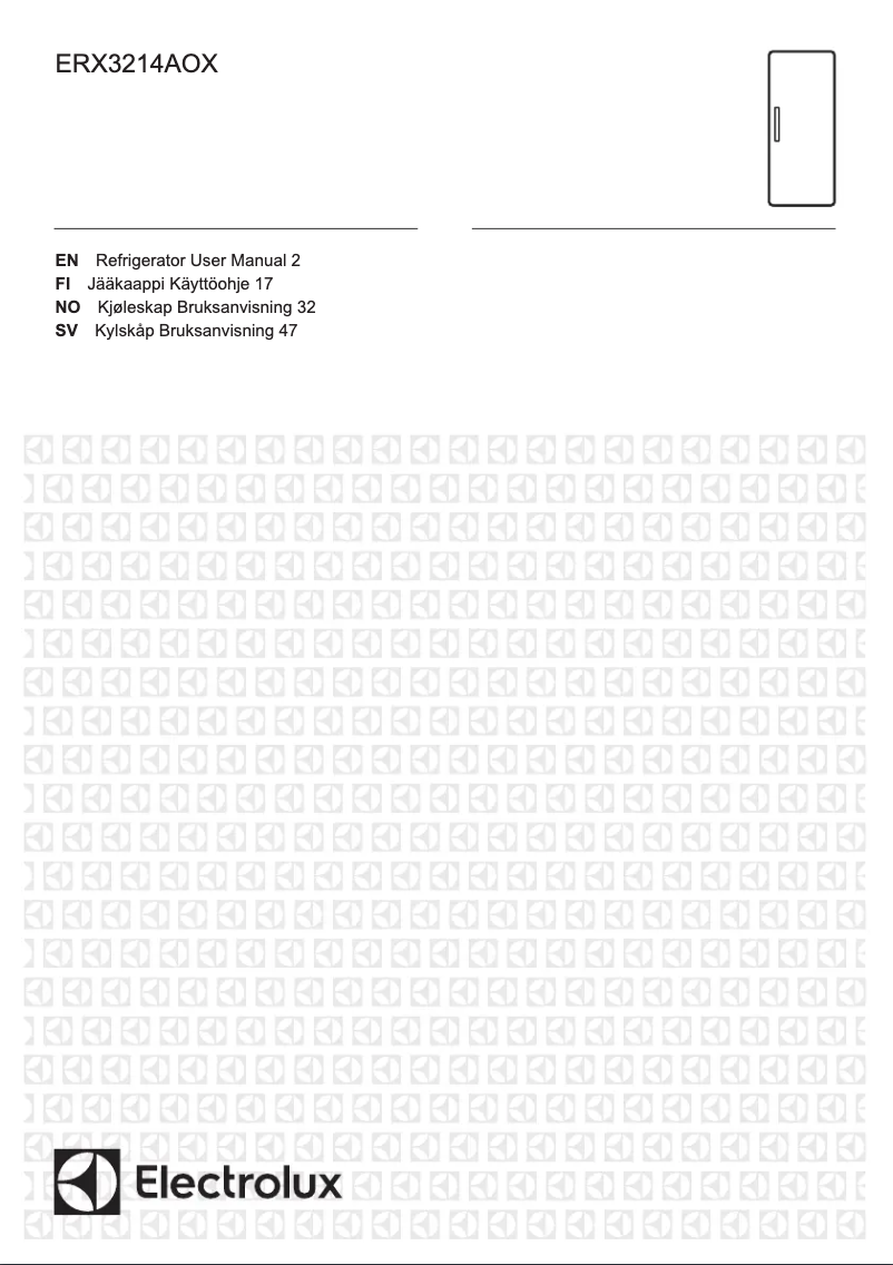 Image de la première page du manuel de l'appareil ERX3214AOX