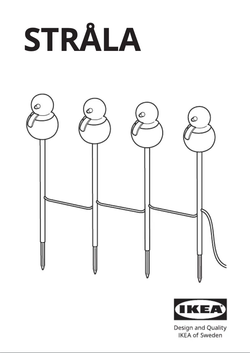 Page 1 de la notice Manuel utilisateur Ikea STRÅLA 905.825.17