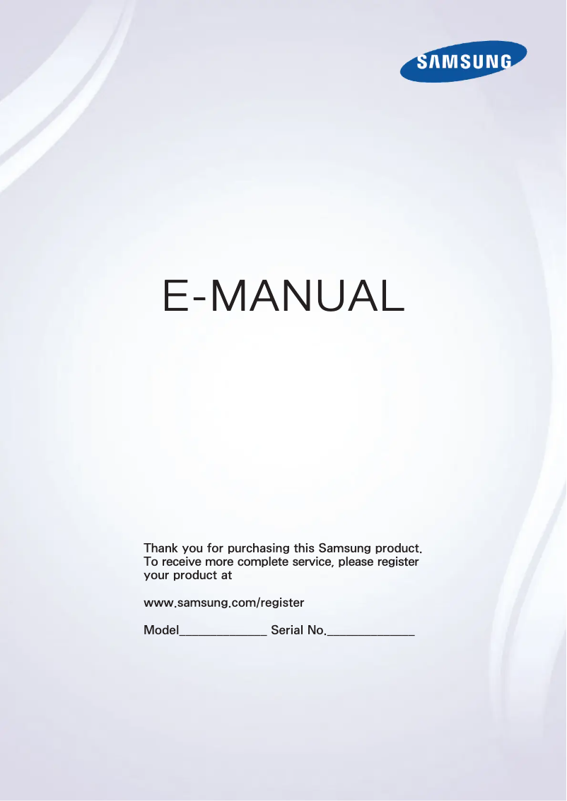 Image de la première page du manuel de l'appareil UE65H6475SU