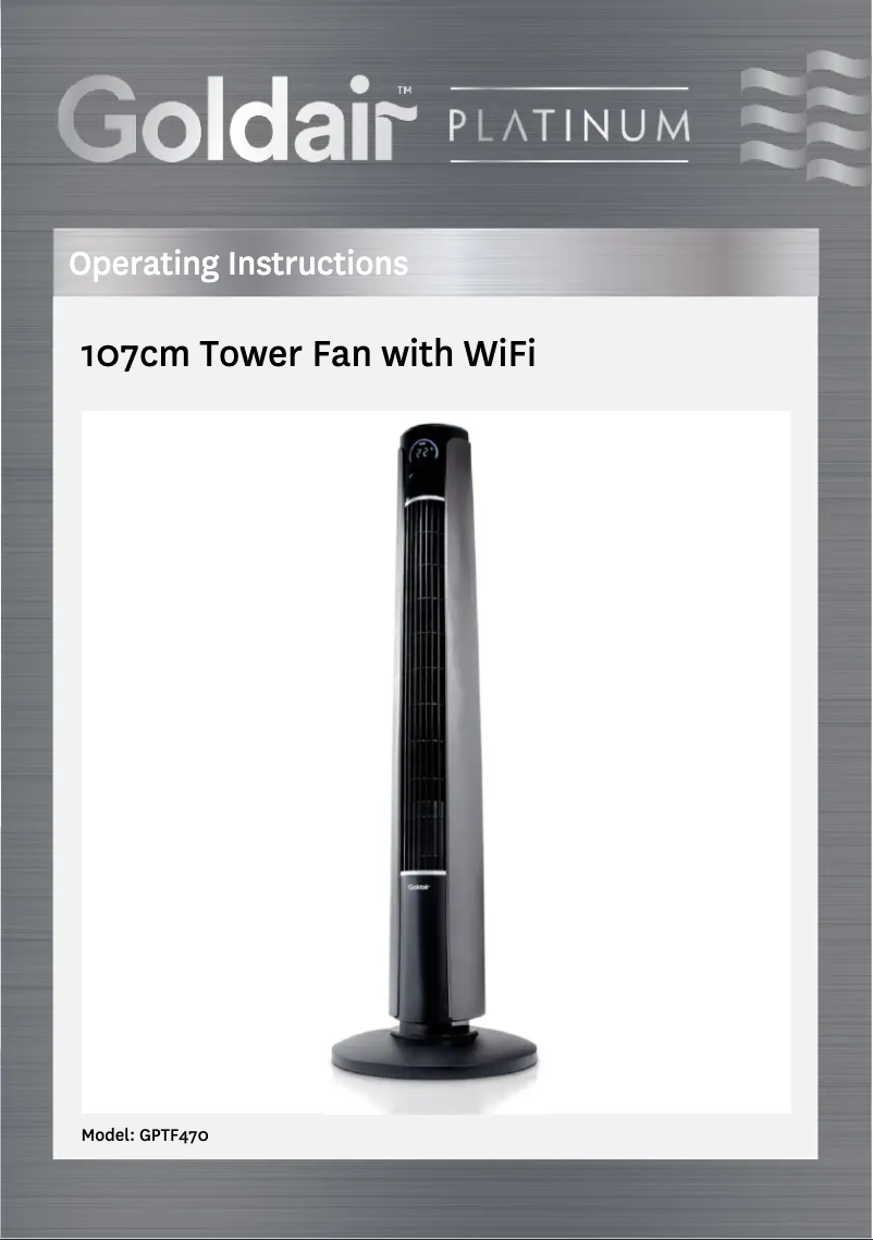 Page 1 de la notice Manuel utilisateur GoldAir GPTF470