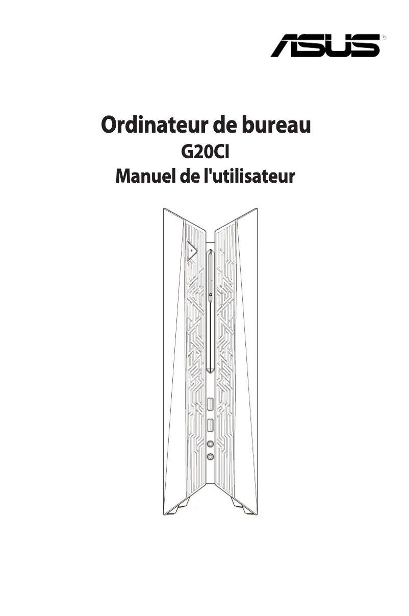 Image de la première page du manuel de l'appareil ROG G20CI