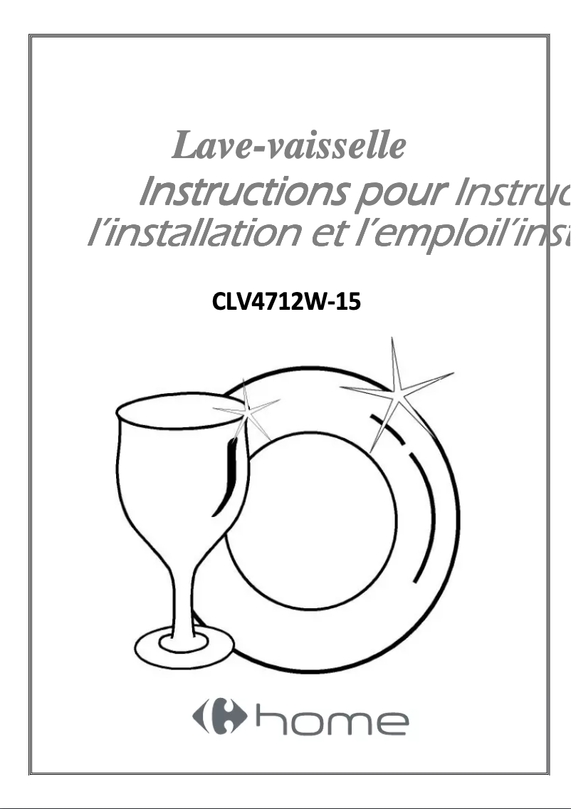 Image de la première page du manuel de l'appareil CLV4712W-15