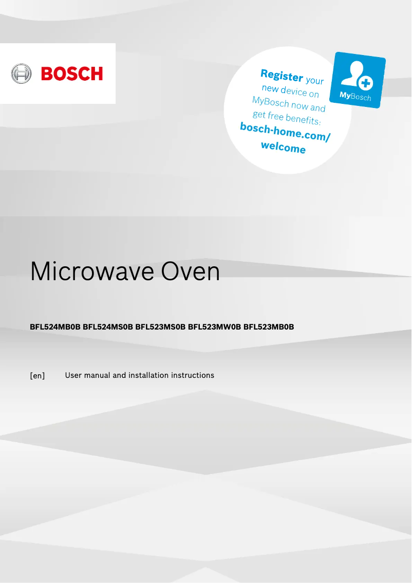 Page 1 de la notice Manuel utilisateur Bosch BFL524MB0B